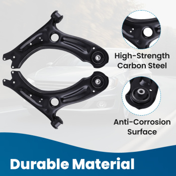 Front Lower Control Arms + Sway Bars + Tie Rods for 2011 - 2018 compatible for Volkswagen Jetta