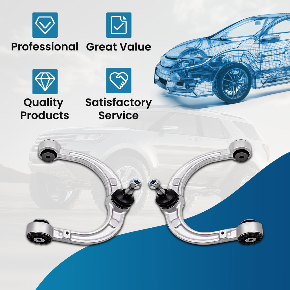 Suspension 2Pcs Front Upper Control Arm with Ball Joint compatible for Mercedes Benz GL320