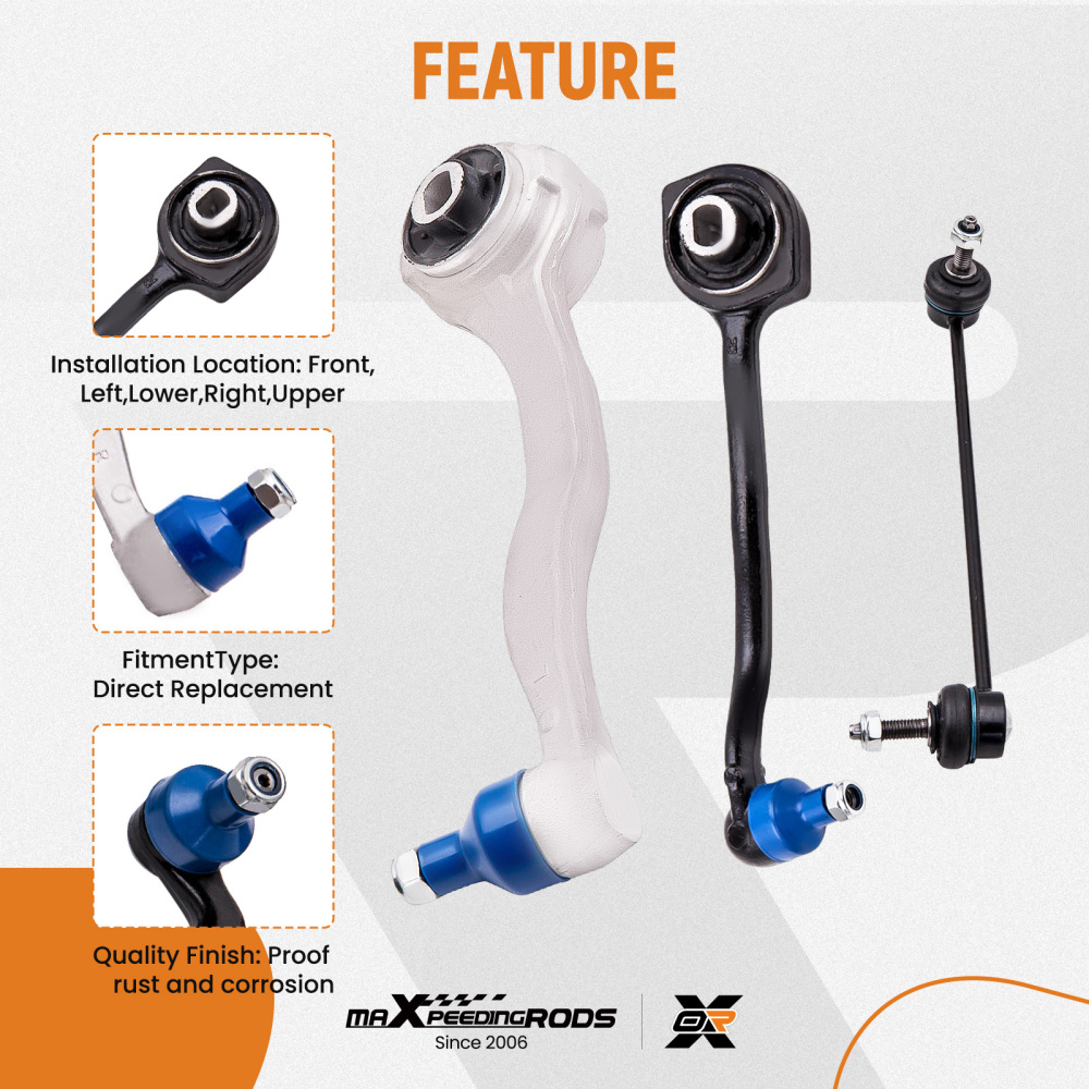 10-PIECES FRONT CONTROL ARM SET compatible for MERCEDES C-CLASS W203 S203 CLK C209 CLC A209