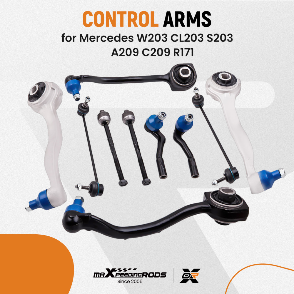 10-PIECES FRONT CONTROL ARM SET compatible for MERCEDES C-CLASS W203 S203 CLK C209 CLC A209