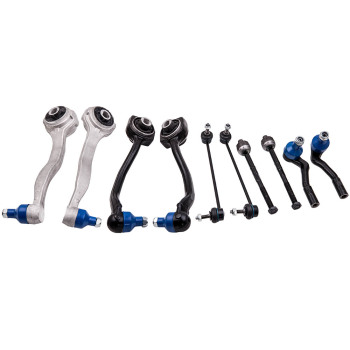 Front Control Arm Kit Wishbone Tie Rod 10 Pieces Compatible For Mercedes Benz C-class W203