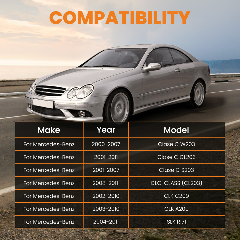 Compatible for mercedes C-class w203 s203 2033302403 Set 10 parts front L+R suspension arms