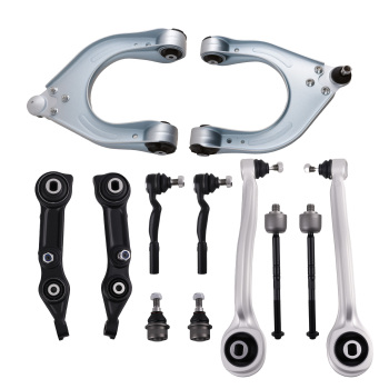 12 Pcs Front Control Arms Tie Rods Ball Joints compatible for Mercedes Benz E320 2003-2008