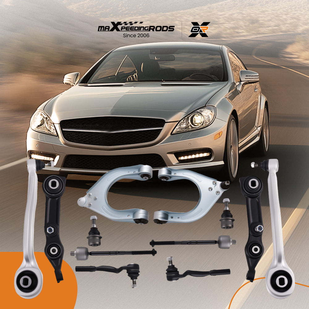 12 Pcs Front Control Arms Tie Rods Ball Joints compatible for Mercedes Benz E320 2003-2008