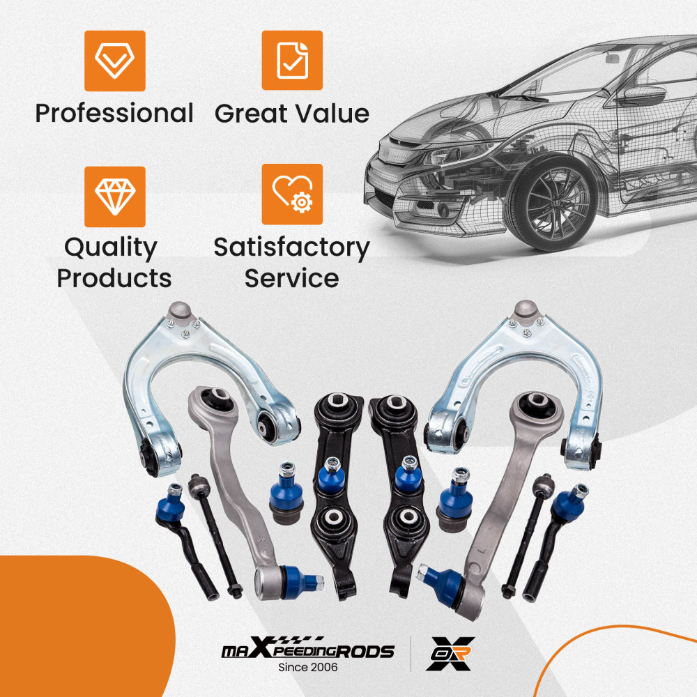 KIT BRAZOS SUSPENSION DELANTERO COMPLETOS 12 PIEZAS compatible para MERCEDES W211 S211 C219