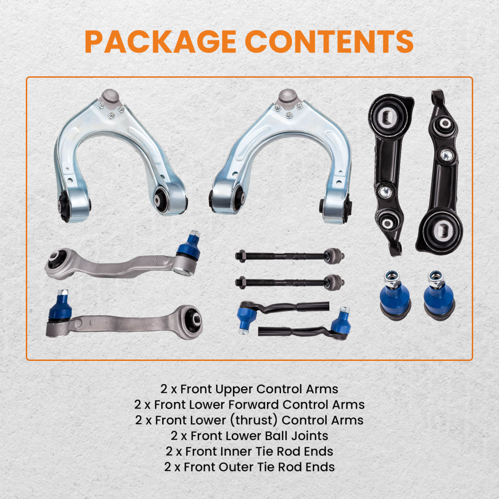 KIT BRAZOS SUSPENSION DELANTERO COMPLETOS 12 PIEZAS compatible para MERCEDES W211 S211 C219