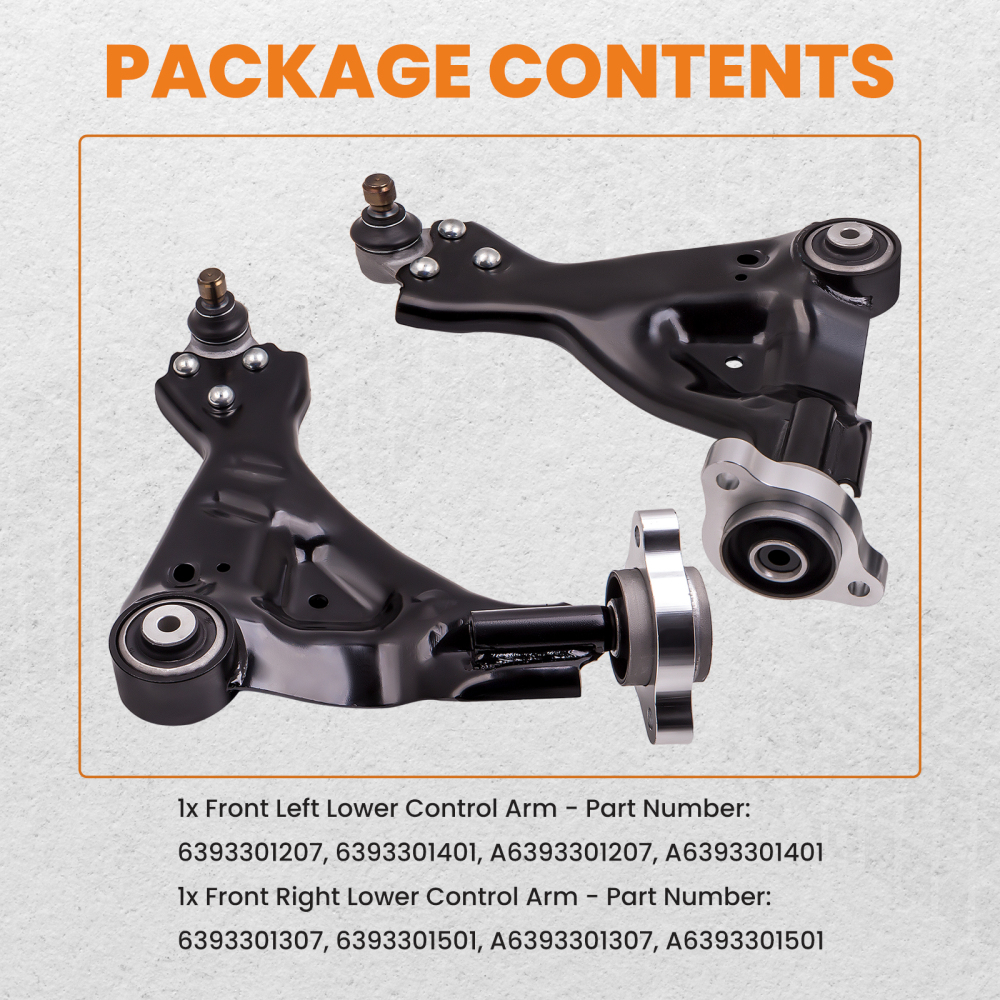 Compatible for Mercedes Viano [W639] - Control Arm Complete Set Left Right for Front suspension arms