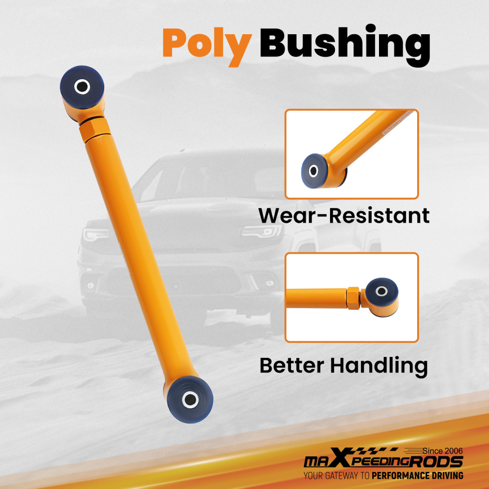 2x RH+LH Lower Rear Adjustable Control Arms compatible for Jeep Grand Cherokee WJ 1999-2004