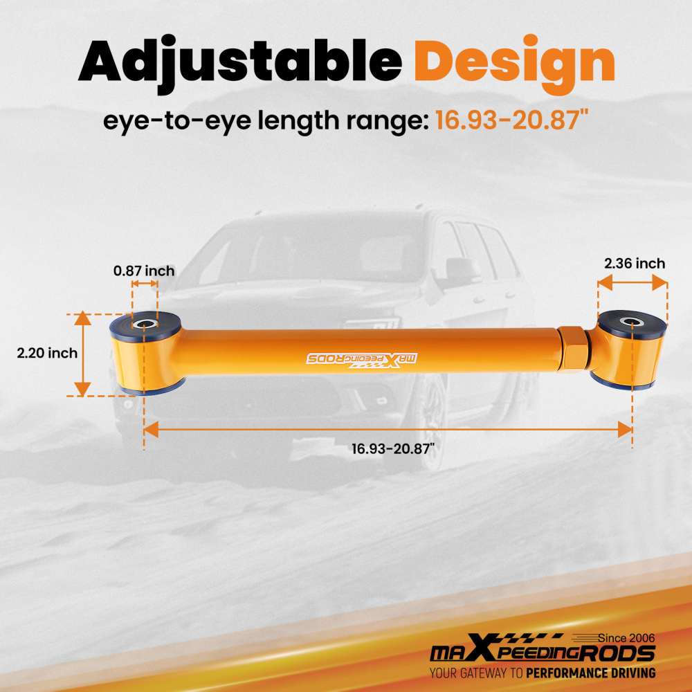 2x RH+LH Lower Rear Adjustable Control Arms compatible for Jeep Grand Cherokee WJ 1999-2004