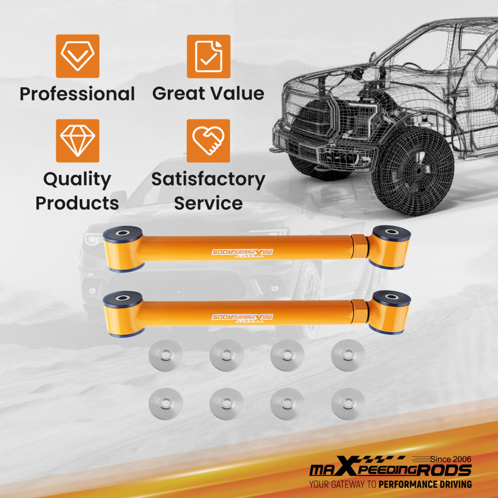 2x RH+LH Lower Rear Adjustable Control Arms compatible for Jeep Grand Cherokee WJ 1999-2004