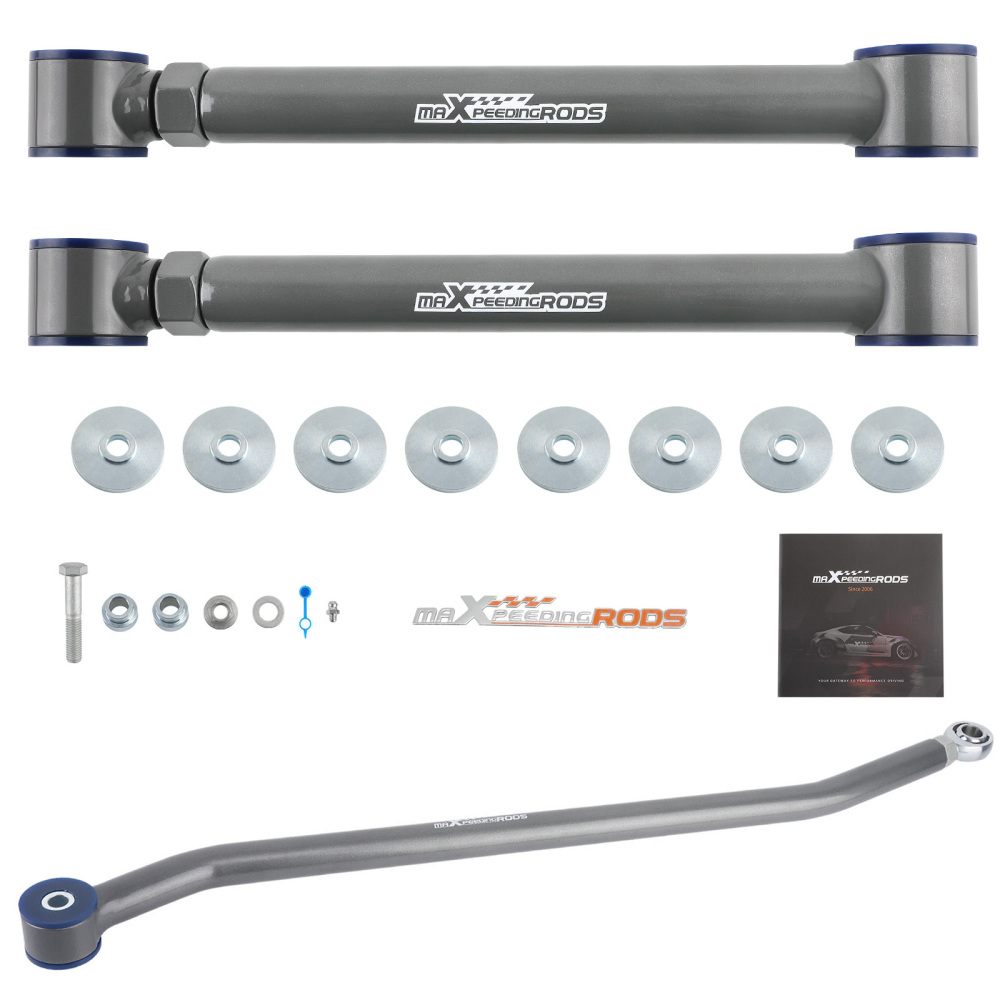 Adjustable Rear Lower Control Arm + Front Track Bar compatible for Jeep Grand Cherokee WJ