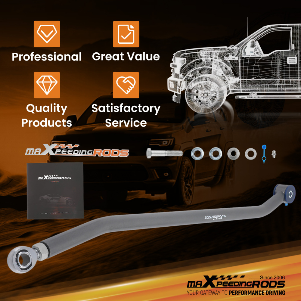 Adjustable Rear Lower Control Arm + Front Track Bar compatible for Jeep Grand Cherokee WJ