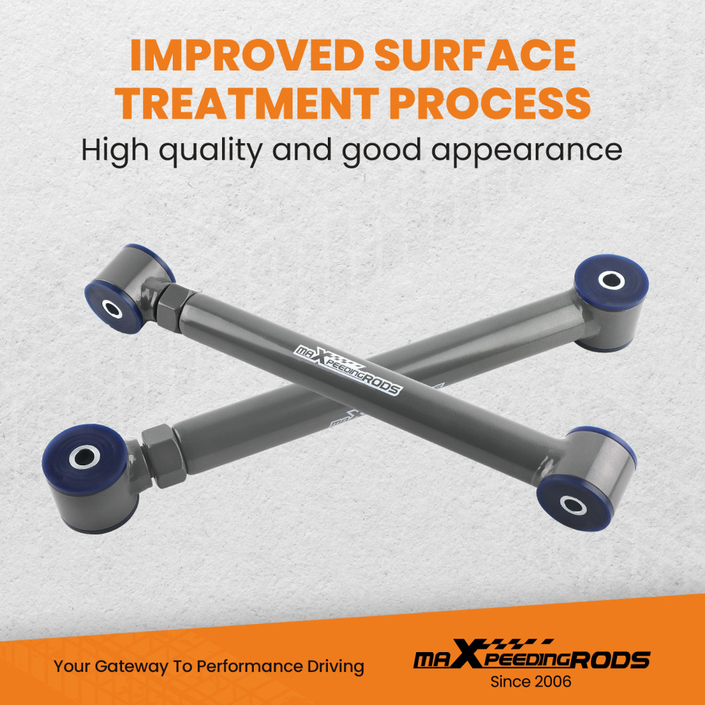 Adjustable Rear Lower Control Arm + Front Track Bar compatible for Jeep Grand Cherokee WJ