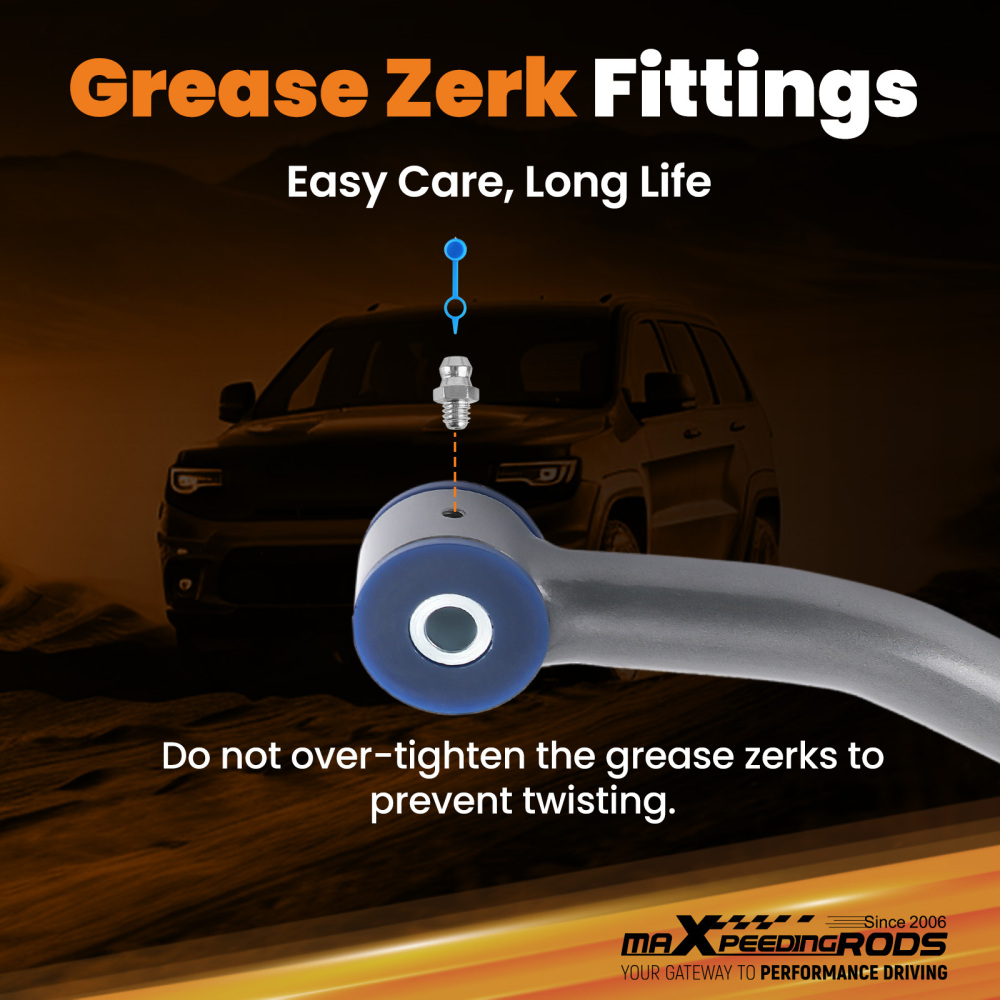 Adjustable Rear Lower Control Arm + Front Track Bar compatible for Jeep Grand Cherokee WJ