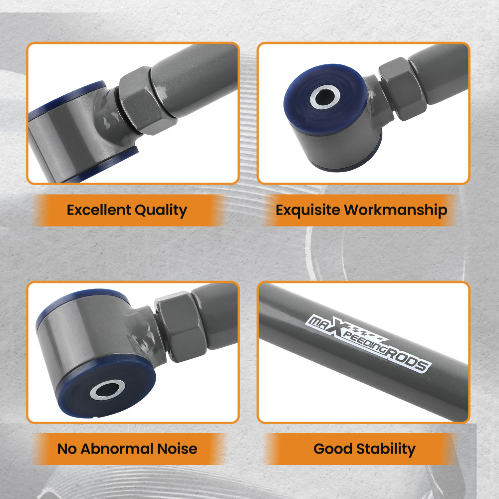 Adjustable Rear Lower Control Arm + Front Track Bar compatible for Jeep Grand Cherokee WJ