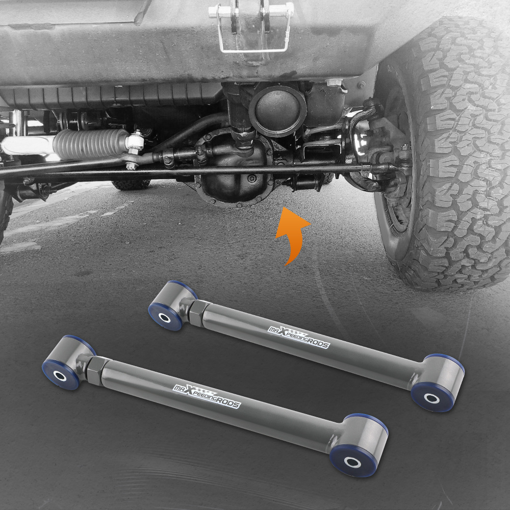 Adjustable Rear Lower Control Arm + Front Track Bar compatible for Jeep Grand Cherokee WJ