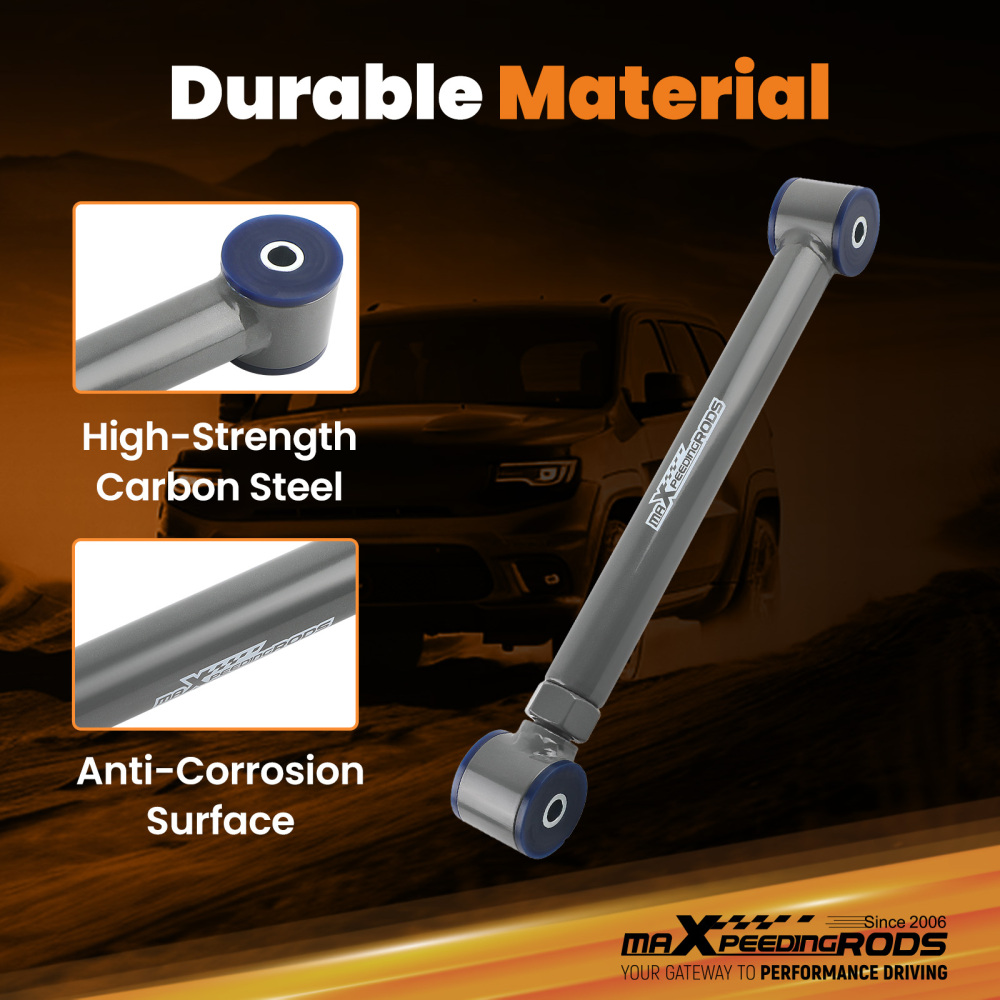 Adjustable Rear Lower Control Arm + Front Track Bar compatible for Jeep Grand Cherokee WJ