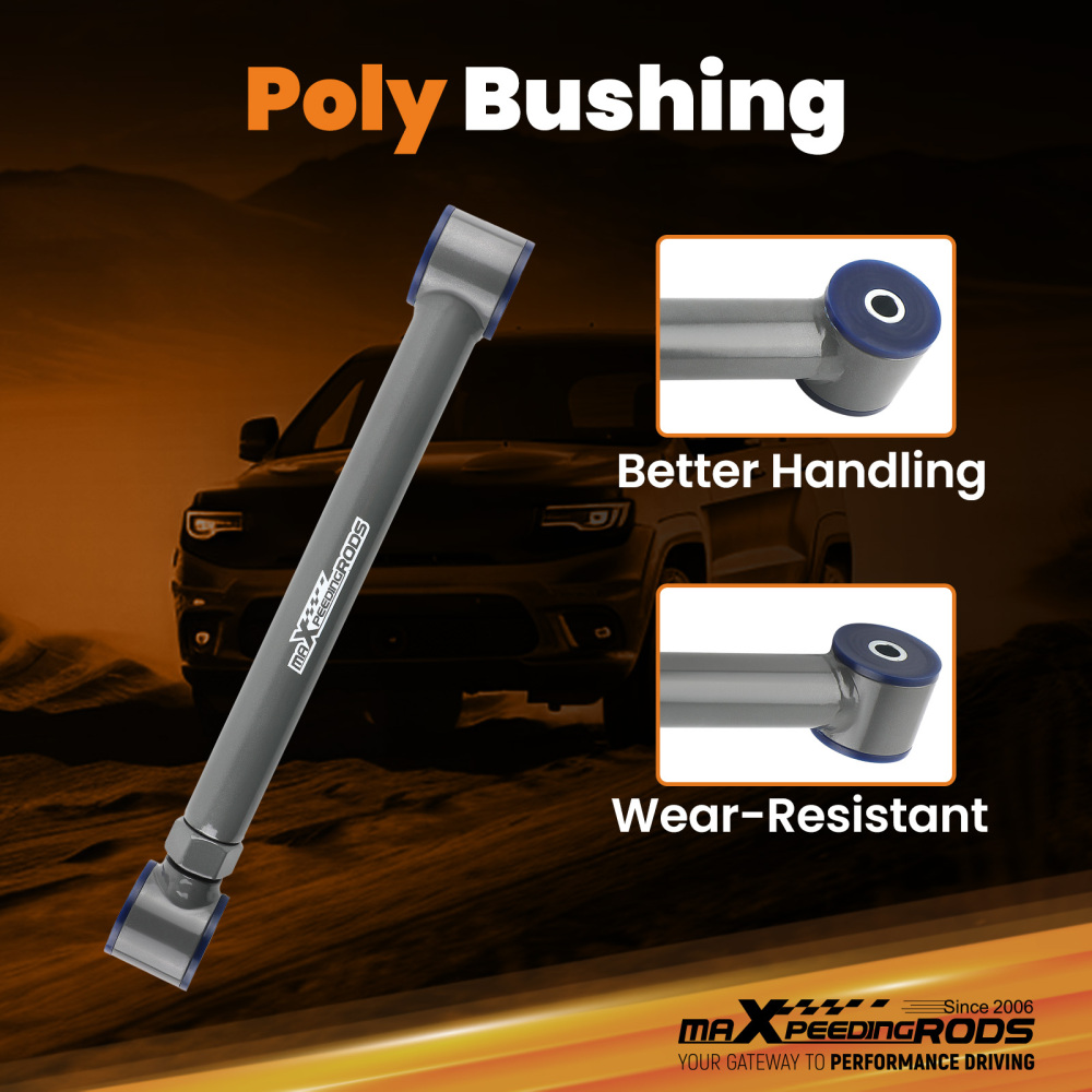 Adjustable Rear Lower Control Arm + Front Track Bar compatible for Jeep Grand Cherokee WJ