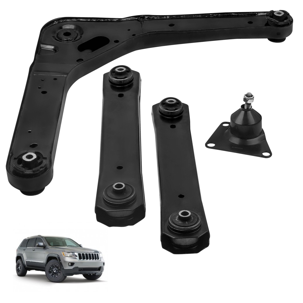 Arrière bras de commande set upper & lower compatible pour jeep grand cherokee wj 99-04