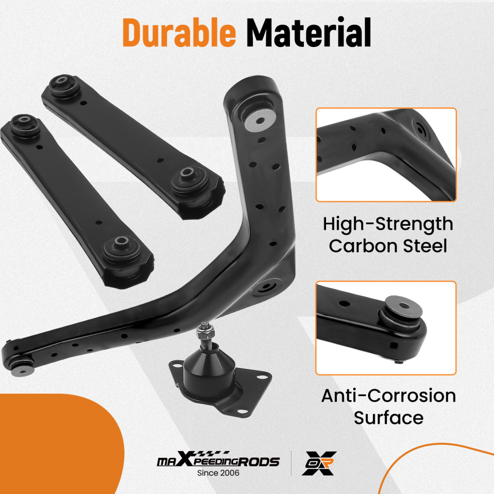 Rear Upper and Lower Control Arm compatible for Jeep Grand Cherokee WJ 99-04 With Ball Joint suspension arms