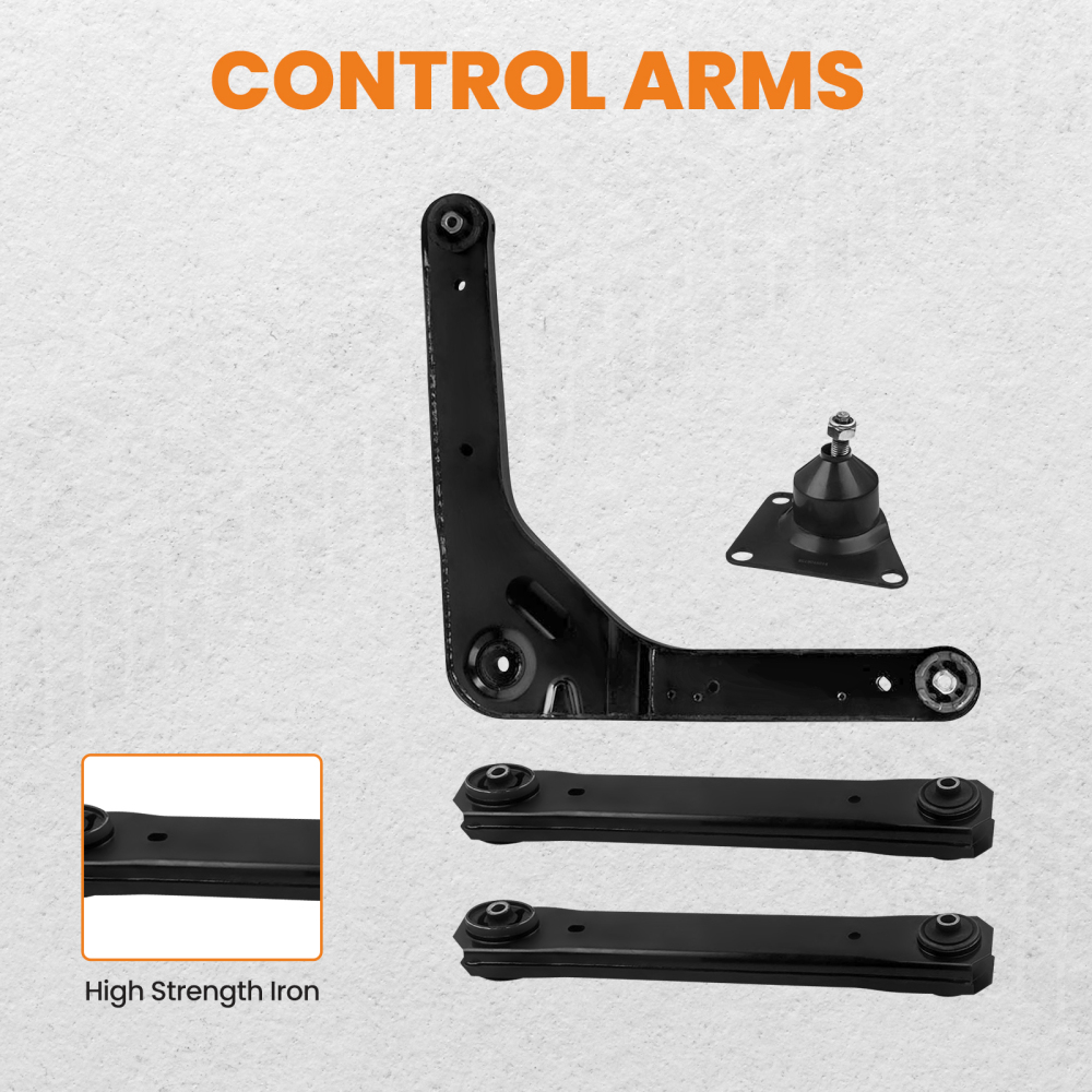 Rear Upper and Lower Control Arm compatible for Jeep Grand Cherokee WJ 99-04 With Ball Joint suspension arms