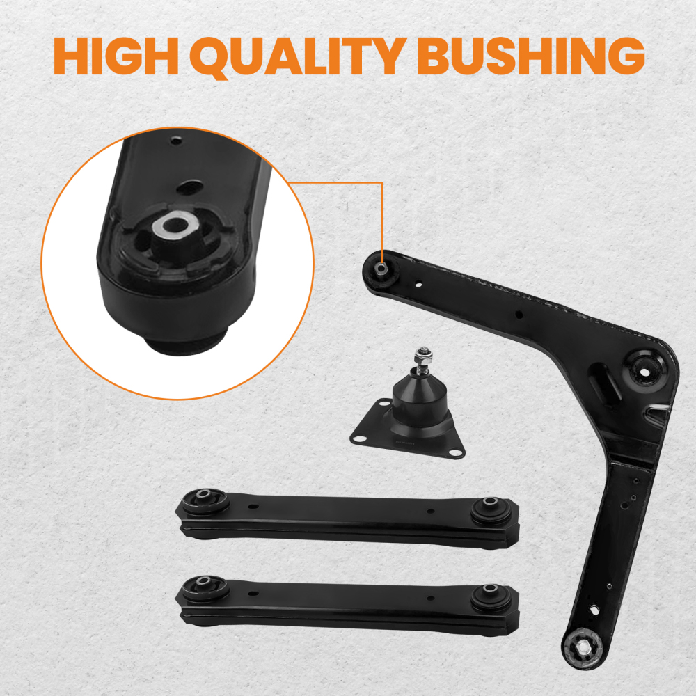 Rear Upper and Lower Control Arm compatible for Jeep Grand Cherokee WJ 99-04 With Ball Joint suspension arms