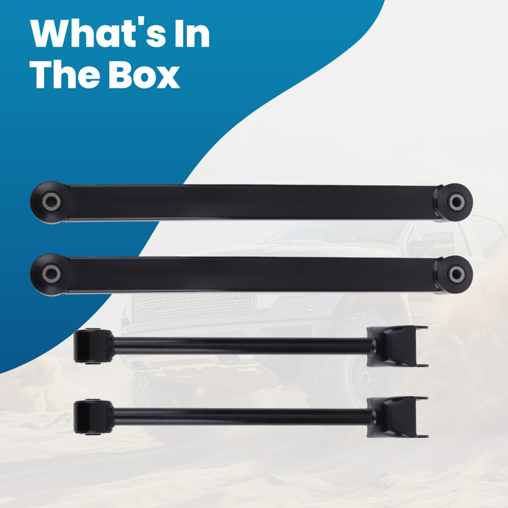 4x Front UpperLower Control Arms for 2007 2008 - 2017 2018 compatible for Jeep Wrangler JK