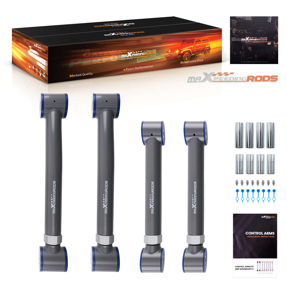 Rear Upper Lower Adjustable Control Arms compatible for Jeep Wrangler TJ Grand Cherokee ZJ