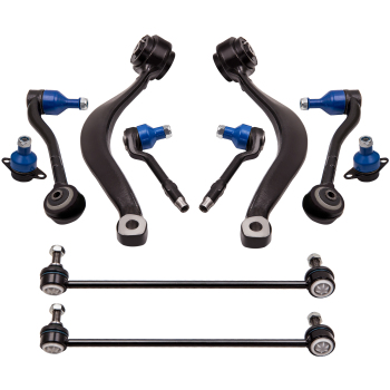 10 Pcs Front Lower Control Arms with Ball Joints compatible for BMW X5 E53 2000 - 2006