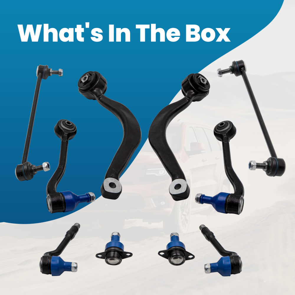 10 Pcs Front Lower Control Arms with Ball Joints compatible for BMW X5 E53 2000 - 2006