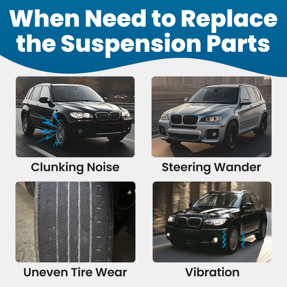 10 Pcs Front Lower Control Arms with Ball Joints compatible for BMW X5 E53 2000 - 2006