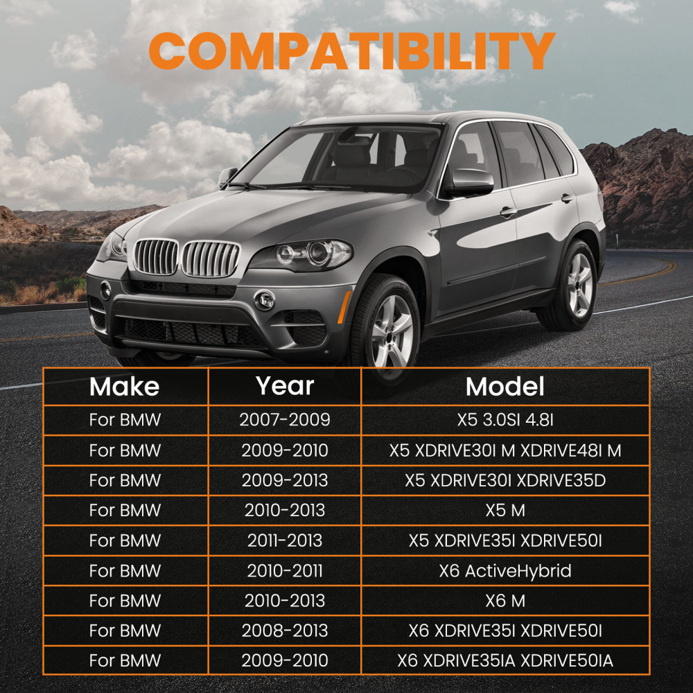 Suspension Front Lower Rearward Control Arms w/Ball Joint compatible for BMW X5 X6 2007-13