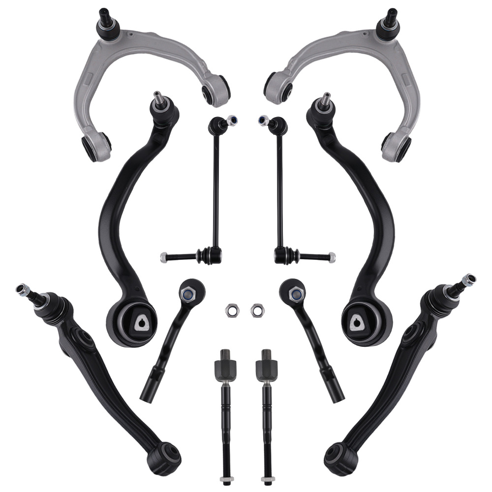 Front Forward Rearward Control Arm Sway Bar Link Tie Rod For 2007-2014 compatible for BMW X5 X6