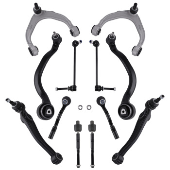 Front Forward Rearward Control Arm Sway Bar Link Tie Rod For 2007-2014 compatible for BMW X5 X6