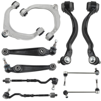Front Forward Rearward Control Arm Sway Bar Link Tie Rod For 2007-2014 compatible for BMW X5 X6
