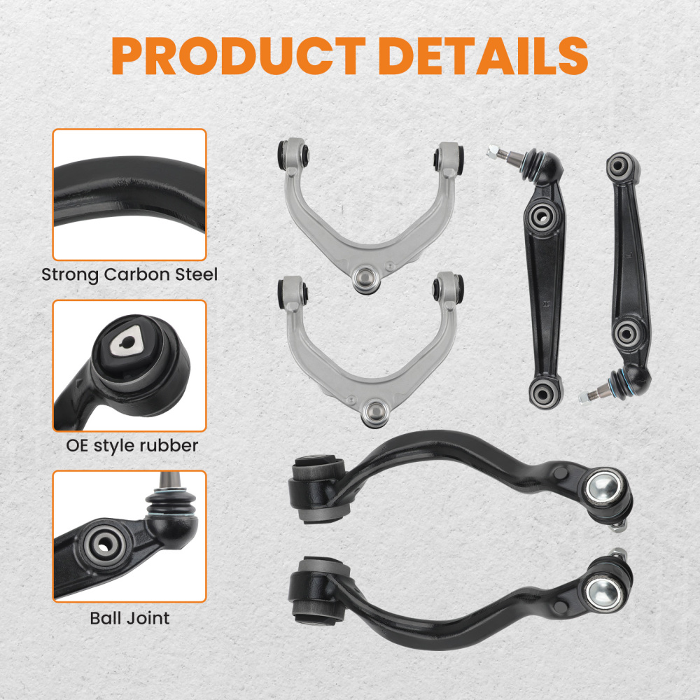 Front Forward Rearward Control Arm Sway Bar Link Tie Rod For 2007-2014 compatible for BMW X5 X6