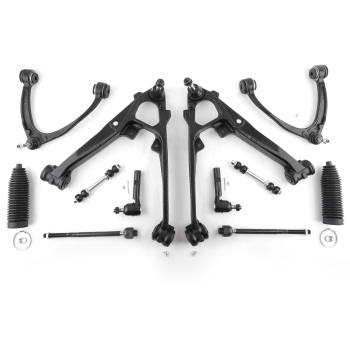 12x Front Upper Lower Control Arm Kit for 2007-2013 compatible for Chevy Silverado GMC Escalade