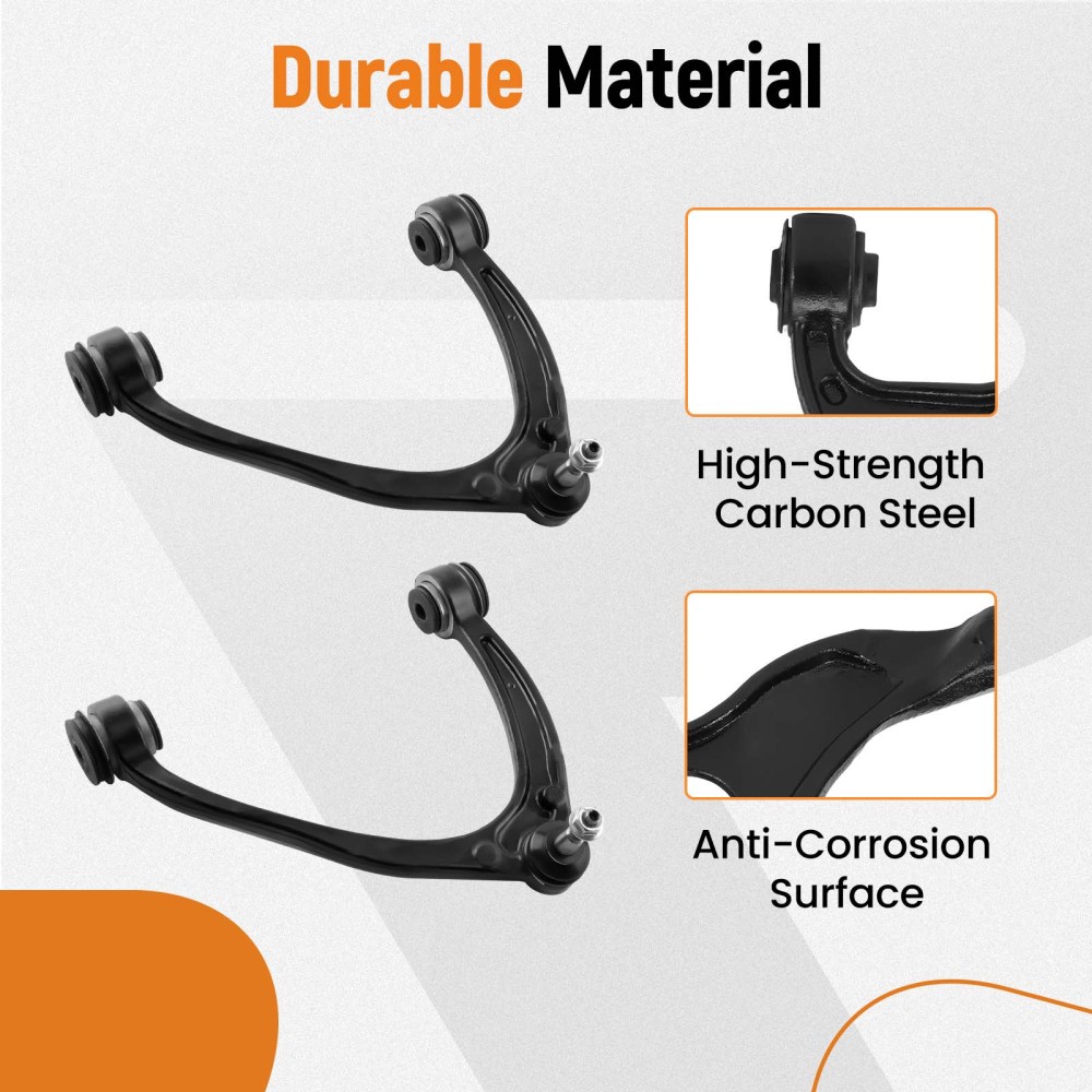 12 Pcs Front Upper amp; Lower Control Arm compatible for Chevy Silverado compatible for GMC Sierra 1500 compatible for Yukon
