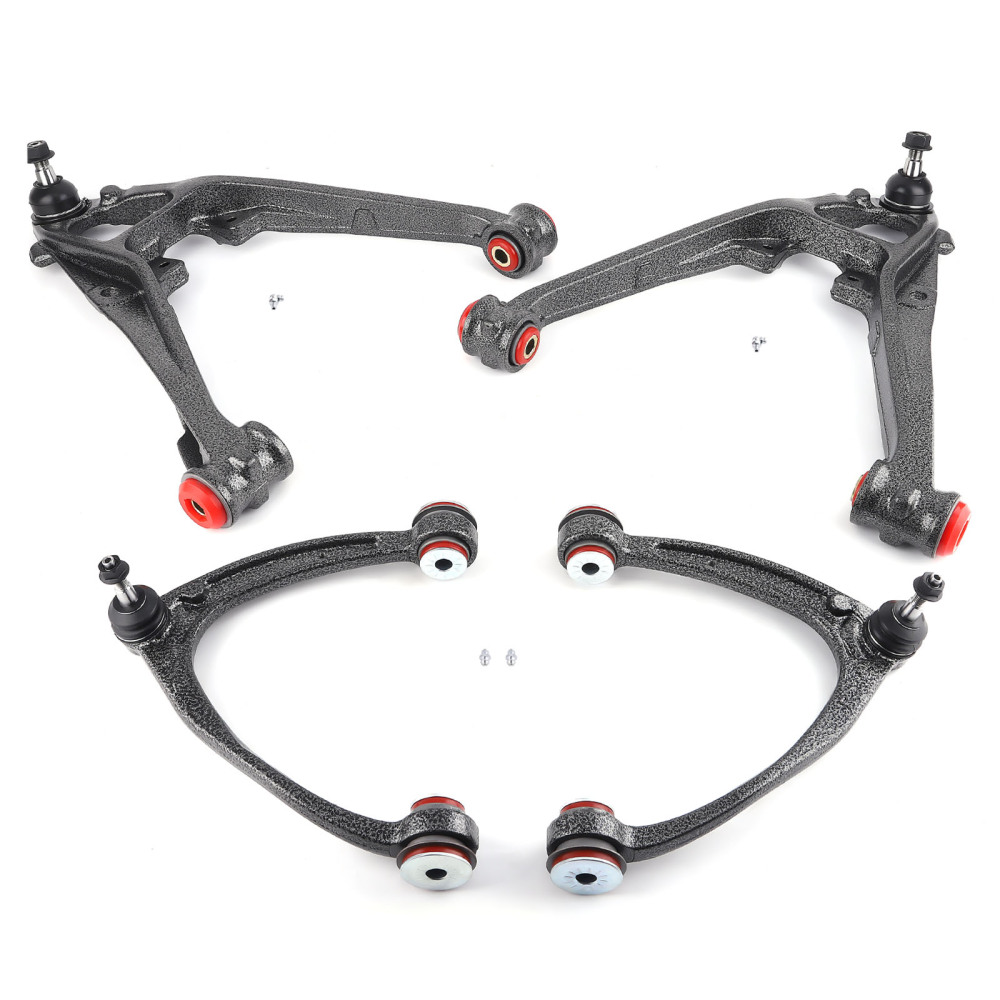 4x Front UpperLower Control Arms for 07-13 compatible for Chevy Silverado GMC Sierra 1500