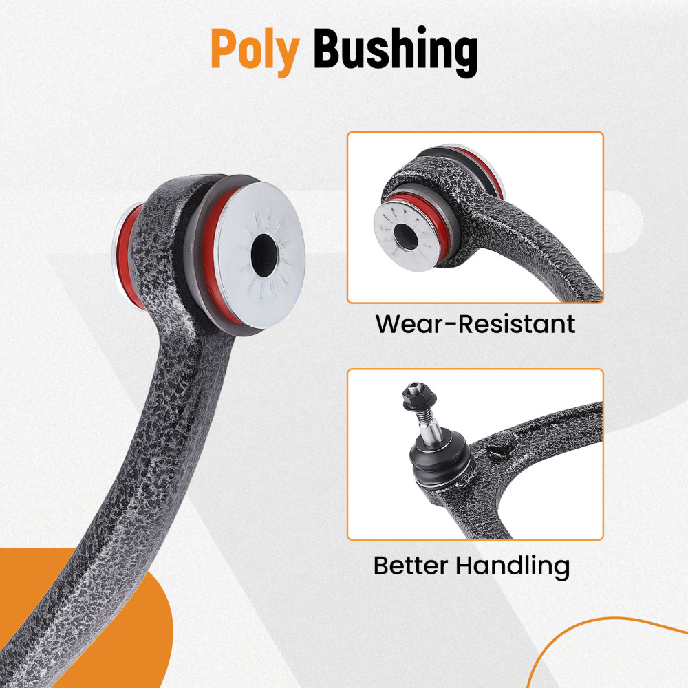 4x Front UpperLower Control Arms for 07-13 compatible for Chevy Silverado GMC Sierra 1500