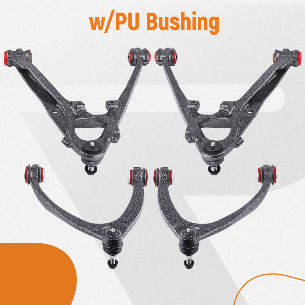 4x Front UpperLower Control Arms for 07-13 compatible for Chevy Silverado GMC Sierra 1500