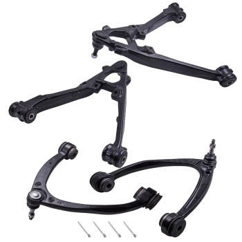 Front Upper Lower Control Arms for 2007-13 compatible for Chevy Silverado GMC Sierra 1500 compatible for Yukon