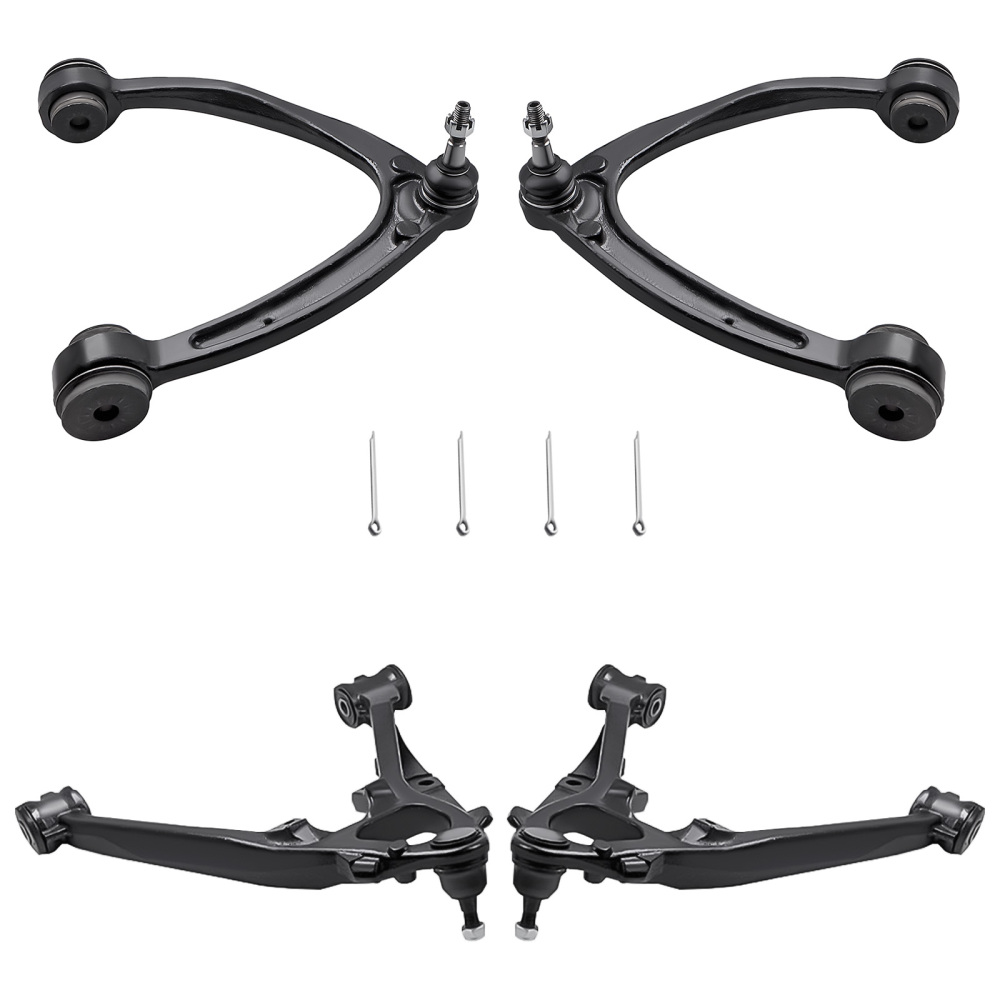 Front Upper Lower Control Arms for 2007-13 compatible for Chevy Silverado GMC Sierra 1500 compatible for Yukon