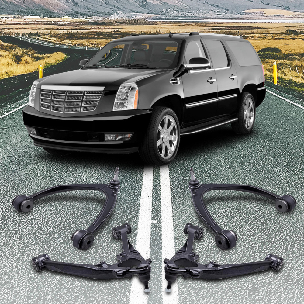 Front Upper Lower Control Arms for 2007-13 compatible for Chevy Silverado GMC Sierra 1500 compatible for Yukon