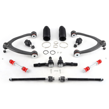 12Pcs Front Control Arms Ball Joint Poly Bushing for 07-13 compatible for Chevy Silverado 1500