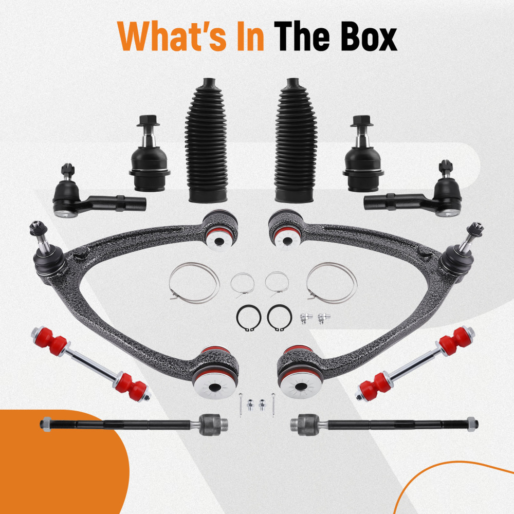 12pcs Front Control Arms w/ Poly Bushing For 2007-2014 Cadillac Escalade EXT/ESV