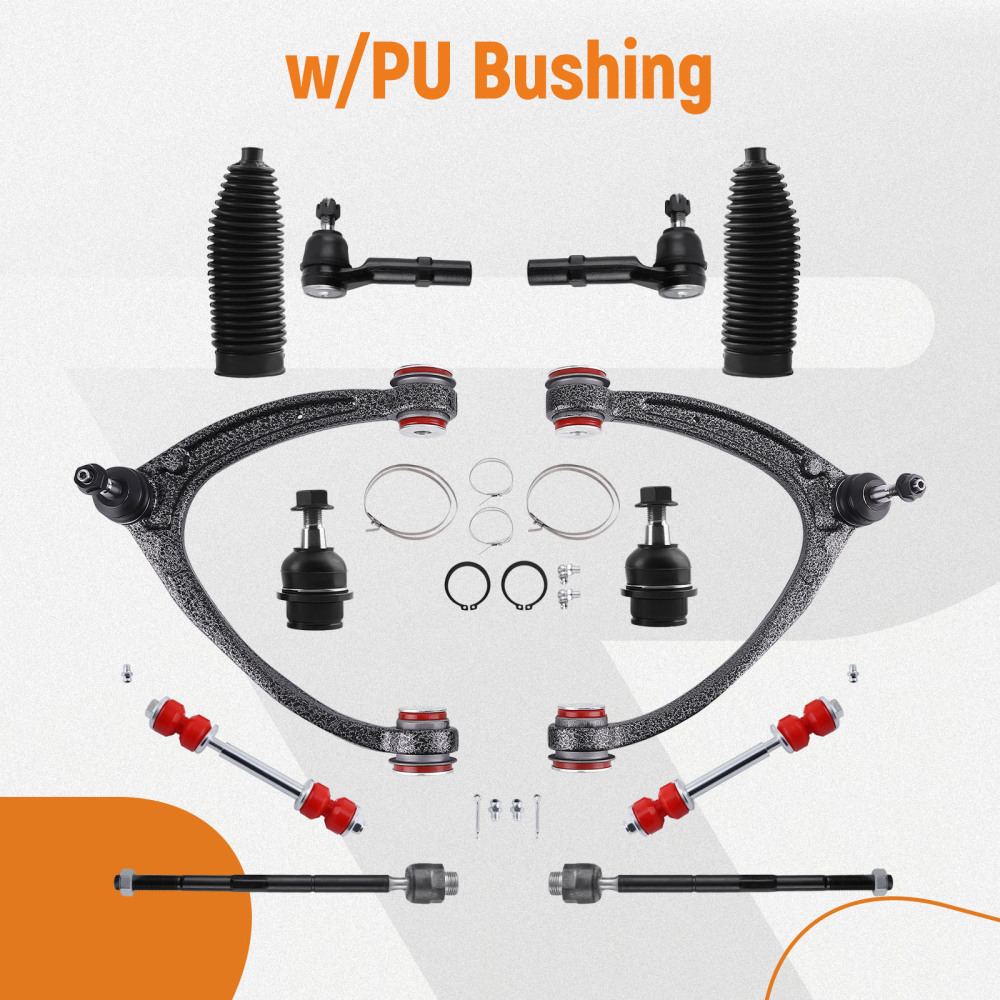 12pcs Front Control Arms w/ Poly Bushing For 2007-2014 Cadillac Escalade EXT/ESV