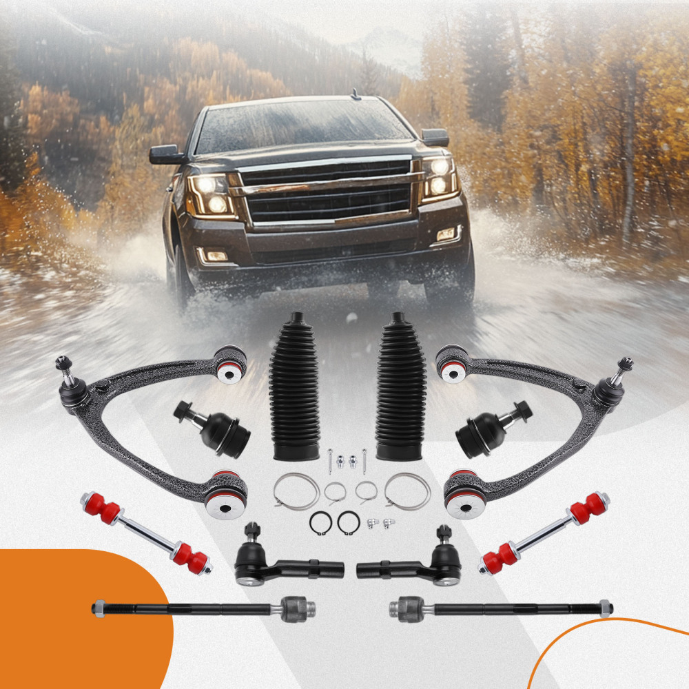 12pcs Front Control Arms w/ Poly Bushing For 2007-2014 Cadillac Escalade EXT/ESV