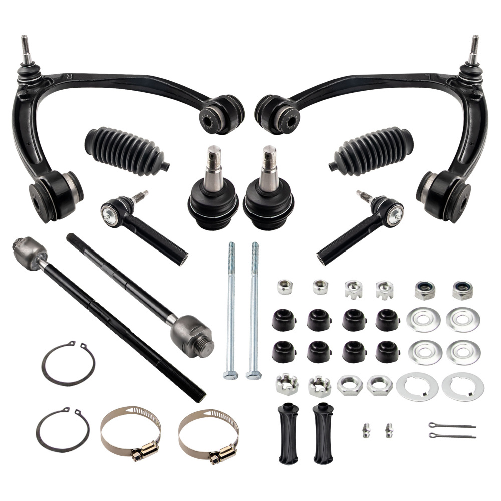 12 Pcs Front Upper Control Arm & Tie Rod Sway Bar compatible for Silverado Sierra