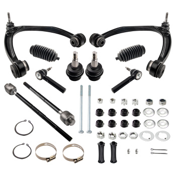 12 Pcs Front Upper Control Arm & Tie Rod Sway Bar compatible for Silverado Sierra
